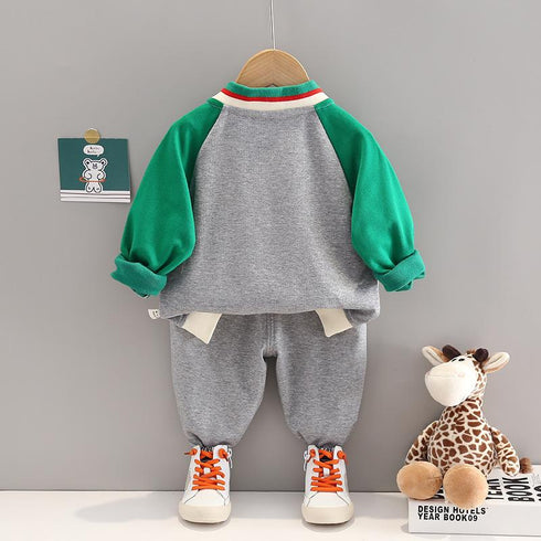 Spring and Autumn Children's Long Sleeve Pants Two-Piece Set